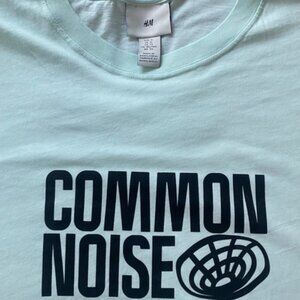 H&M Common Noise Light Blue T-Shirt Size M NWOT